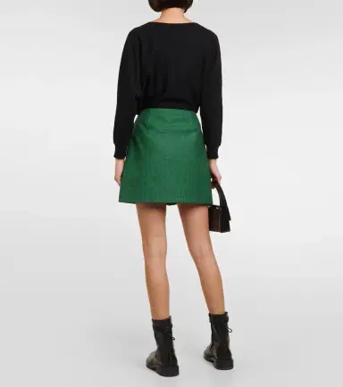 Plan C Pleated wool-blend miniskirt | Thumbnail 3