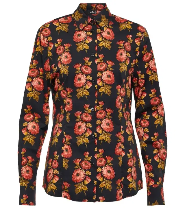 Etro Floral cotton-blend shirt