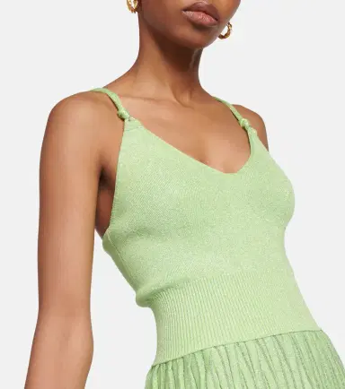 Proenza Schouler Pleated metallic knit maxi dress | Thumbnail 3