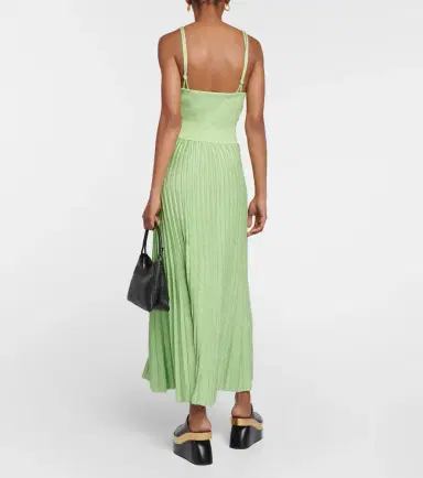 Proenza Schouler Pleated metallic knit maxi dress | Thumbnail 4