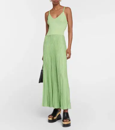 Proenza Schouler Pleated metallic knit maxi dress | Thumbnail 5