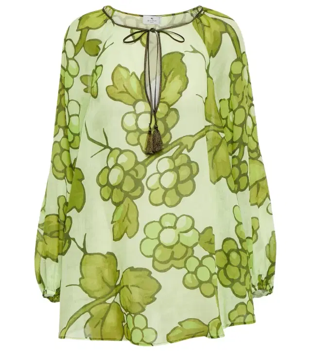 Etro Printed ramie tunic