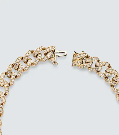 SHAY JEWELRY Medium 18kt gold chain bracelet with diamonds | Thumbnail 3