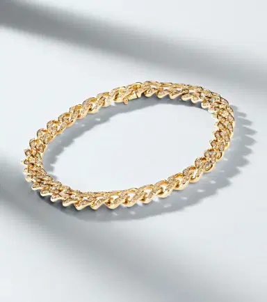 SHAY JEWELRY Medium 18kt gold chain bracelet with diamonds | Thumbnail 4
