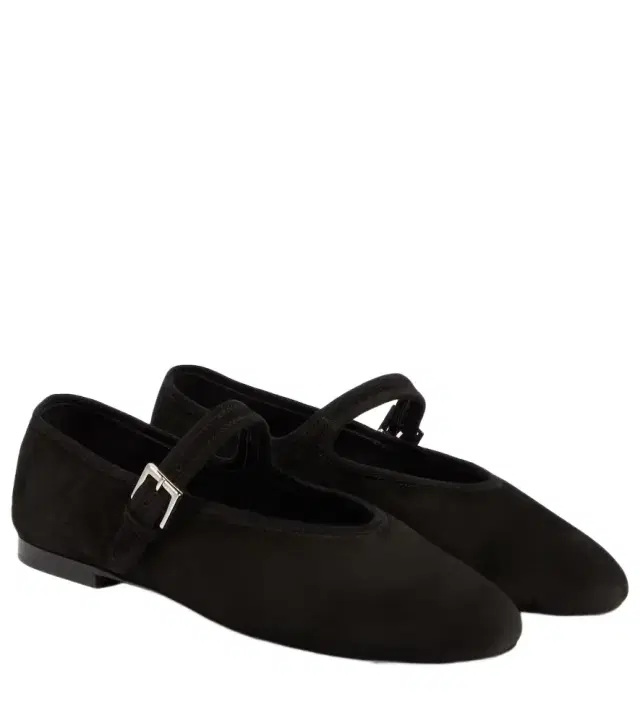 The Row Suede Mary Jane flats