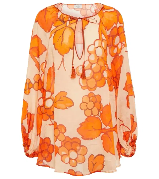 Etro Printed ramie tunic