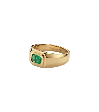 SHAY JEWELRY Champion 18kt gold ring with emerald | Thumbnail 1 SHAY JEWELRY Champion 18kt gold ring with emerald | Thumbnail 1