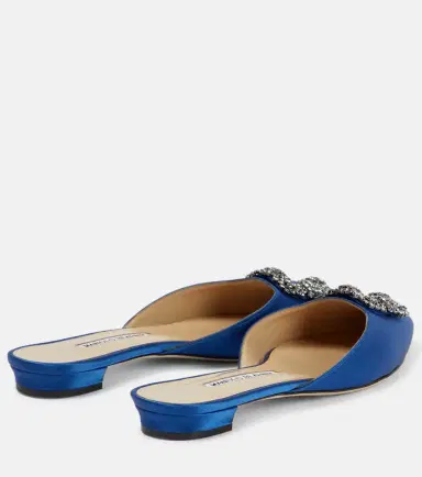 Manolo Blahnik Hangisimuflat embellished satin mules | Thumbnail 6 Manolo Blahnik Hangisimuflat embellished satin mules | Thumbnail 6
