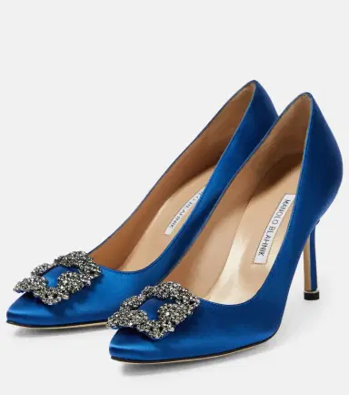 Manolo Blahnik Hangisi 90 embellished satin pumps | Thumbnail 6 Manolo Blahnik Hangisi 90 embellished satin pumps | Thumbnail 6