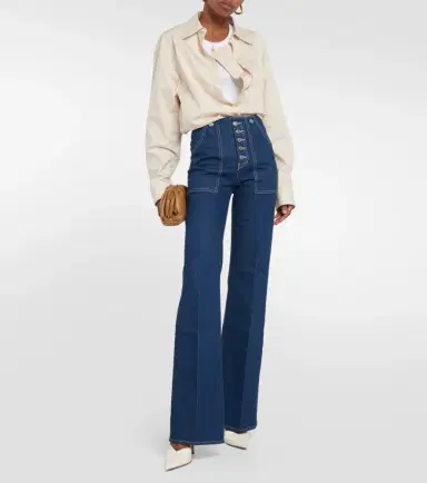 Veronica Beard Crosbie high-rise wide-leg jeans | Thumbnail 3