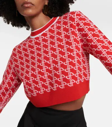 Patou Logo jacquard wool sweater | Thumbnail 2