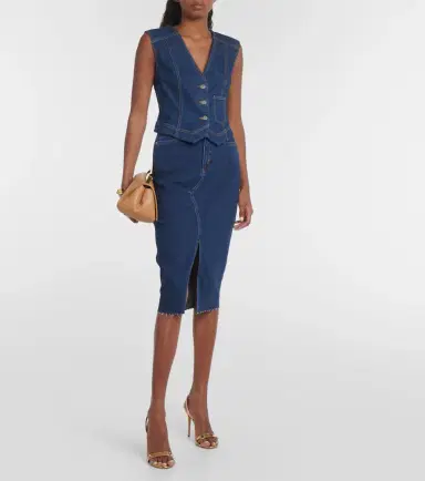Veronica Beard Valeria denim vest | Thumbnail 4