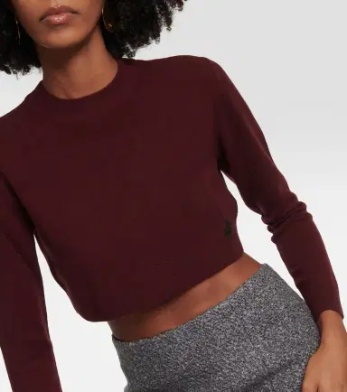Patou Cropped cashmere wool sweater | Thumbnail 3