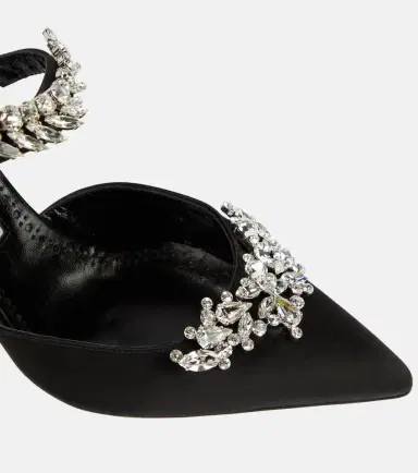 Manolo Blahnik Lurum 90 embellished satin mules | Thumbnail 6