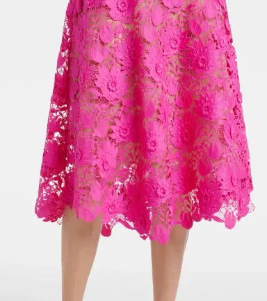 Oscar de la Renta Floral lace midi dress | Thumbnail 2