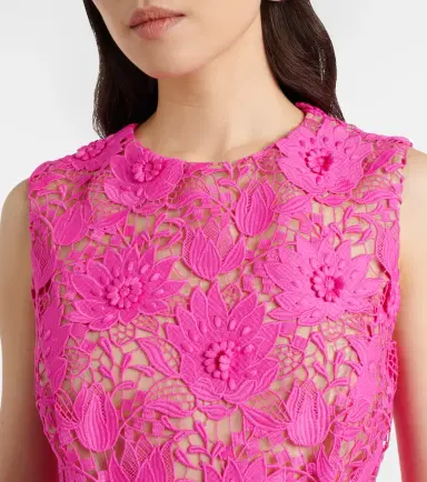 Oscar de la Renta Floral lace midi dress | Thumbnail 3