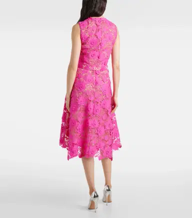 Oscar de la Renta Floral lace midi dress | Thumbnail 4