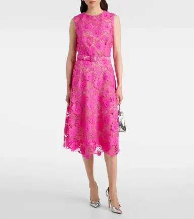 Oscar de la Renta Floral lace midi dress | Thumbnail 5