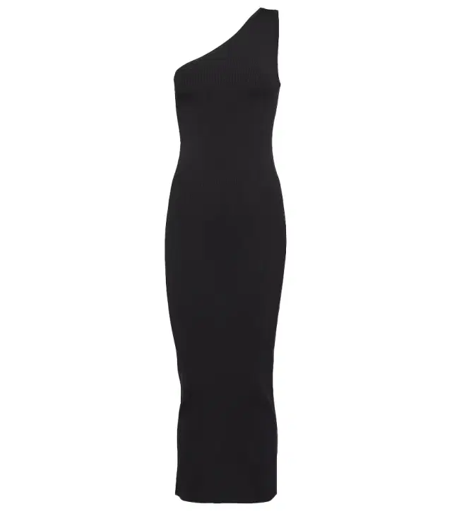 Toteme Ribbed-knit one-shoulder midi dress