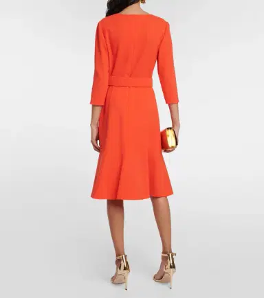 Oscar de la Renta Embellished wool-blend midi dress | Thumbnail 2