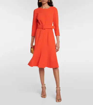 Oscar de la Renta Embellished wool-blend midi dress | Thumbnail 3
