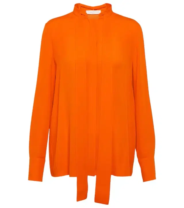 Valentino Scarf neckline silk shirt