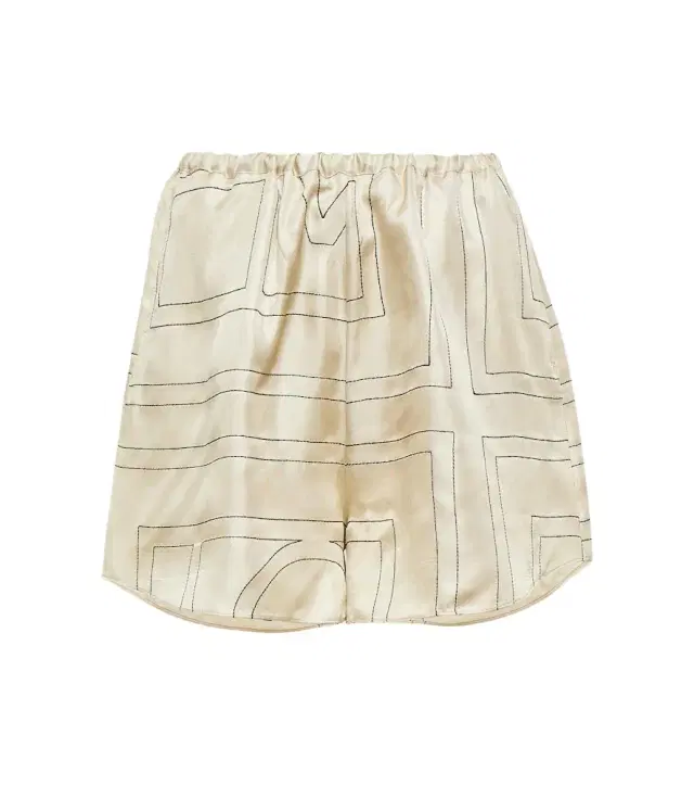 Toteme Logo silk shorts