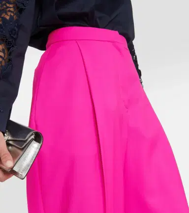 Oscar de la Renta Pleated high-rise wool and mohair pants | Thumbnail 5