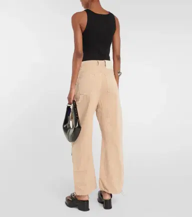 Sportmax High-rise wide-leg denim cargo pants | Thumbnail 2