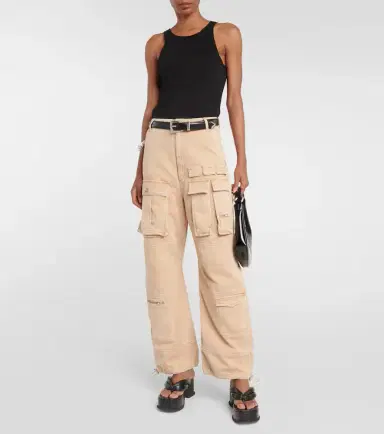Sportmax High-rise wide-leg denim cargo pants | Thumbnail 5
