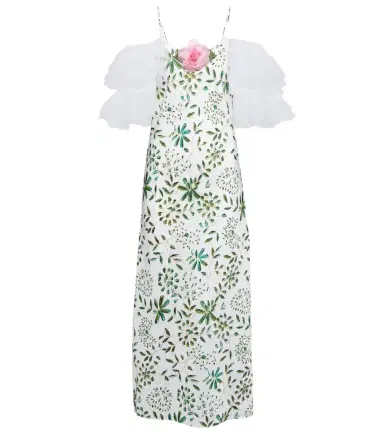 Rodarte Floral-appliqué silk midi dress | Thumbnail 1
