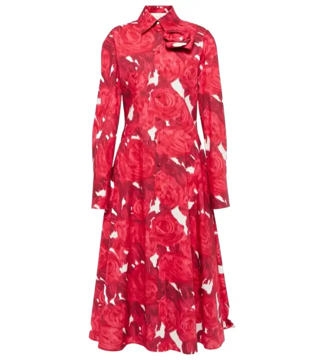 Valentino Floral cotton shirt dress