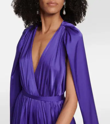 Safiyaa Bridal chiffon cape gown | Thumbnail 4