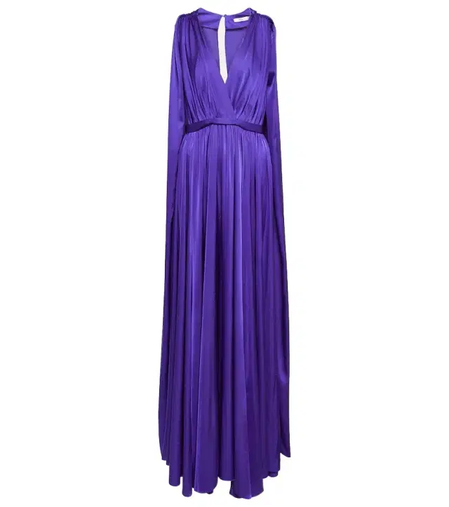 Safiyaa Bridal chiffon cape gown