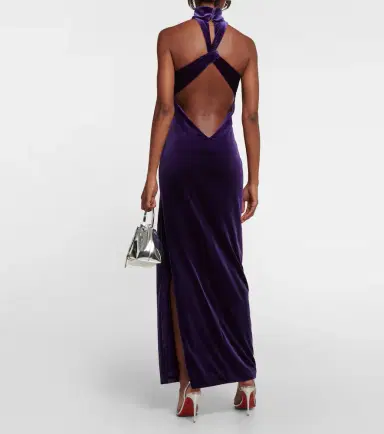 Galvan Cleveland velvet gown | Thumbnail 4 Galvan Cleveland velvet gown | Thumbnail 4