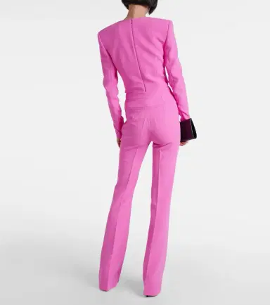 Safiyaa Alexa high-rise flared crêpe pants | Thumbnail 5
