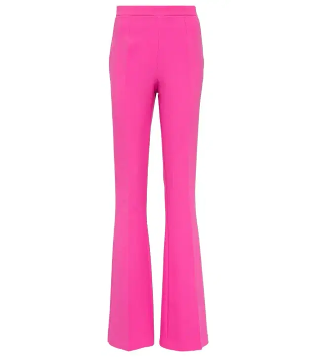 Safiyaa Alexa high-rise flared crêpe pants