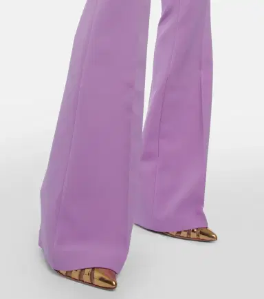 Safiyaa Alexa high-rise flared crêpe pants | Thumbnail 3