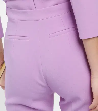Safiyaa Alexa high-rise flared crêpe pants | Thumbnail 4