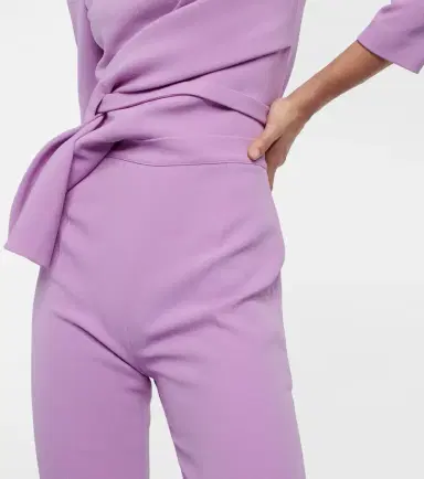 Safiyaa Alexa high-rise flared crêpe pants | Thumbnail 6