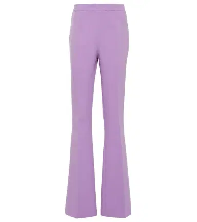 Safiyaa Alexa high-rise flared crêpe pants | Thumbnail 1