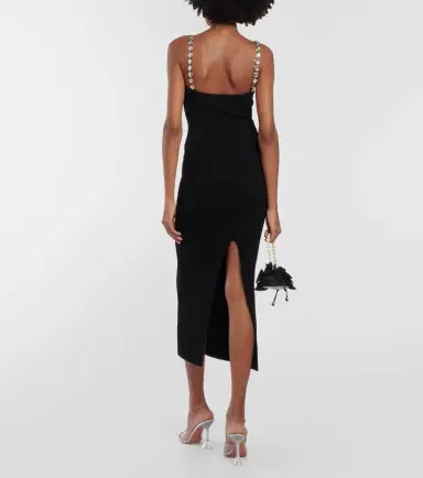 Galvan Globe Chain Wave ribbed-knit midi dress | Thumbnail 3