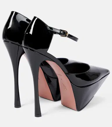 Amina Muaddi Angelica patent leather platform pumps | Thumbnail 5