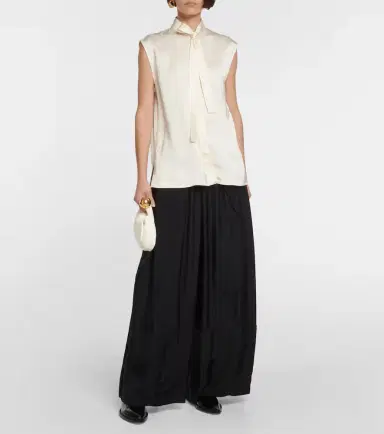Jil Sander Satin sleeveless blouse | Thumbnail 3