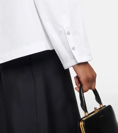 Jil Sander Cotton poplin pleated top | Thumbnail 4