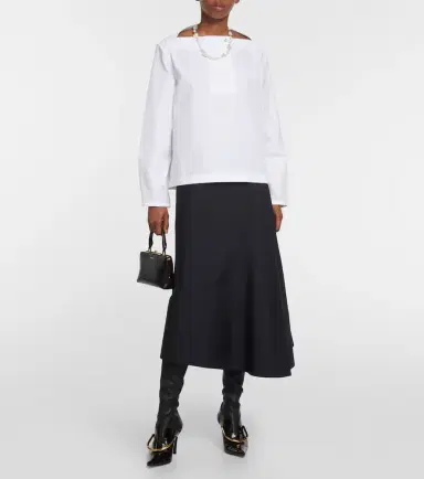 Jil Sander Cotton poplin pleated top | Thumbnail 5