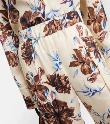 Jil Sander Floral high-rise wide-leg pants | Thumbnail 3