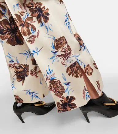 Jil Sander Floral high-rise wide-leg pants | Thumbnail 4