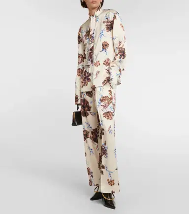 Jil Sander Floral high-rise wide-leg pants | Thumbnail 5