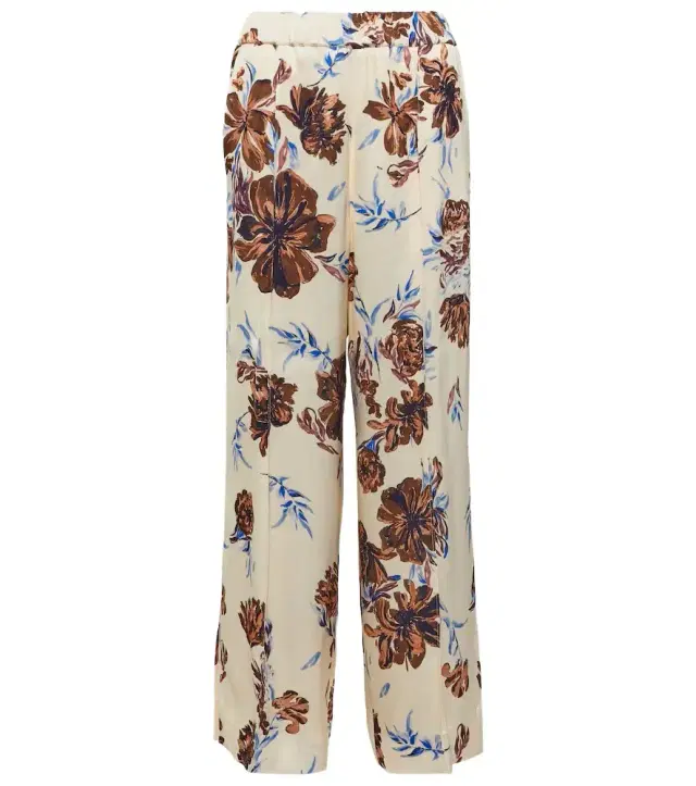 Jil Sander Floral high-rise wide-leg pants